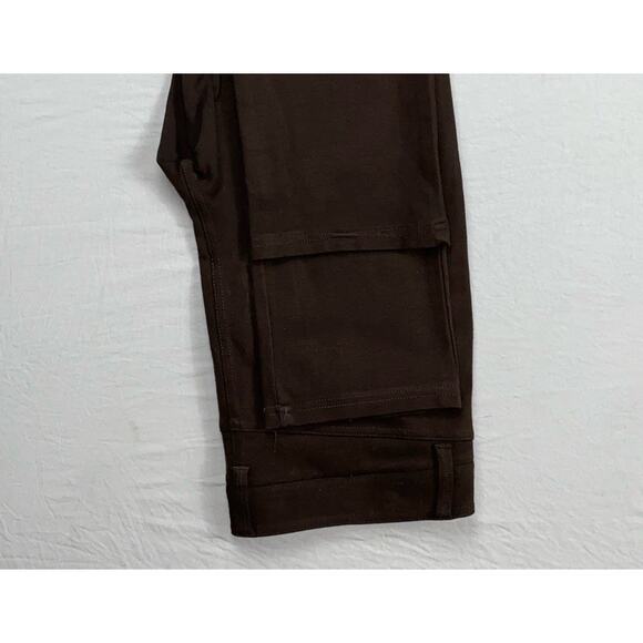 NYDJ Lift/Tuck 'Skinny' 5-Pocket Jean Style Ponte Knit Pants. Brown, Women's 6P. - Picture 3 of 9